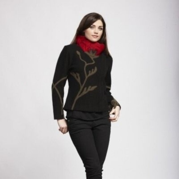 Anthropologie CoVelo felted wool Poppy jacket - Picture 3 of 8